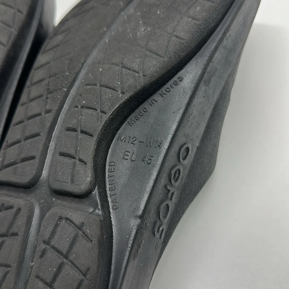Oofos ooahhh Sandal Slides Slip On Orthopedic Shoes Black Men's Size 12